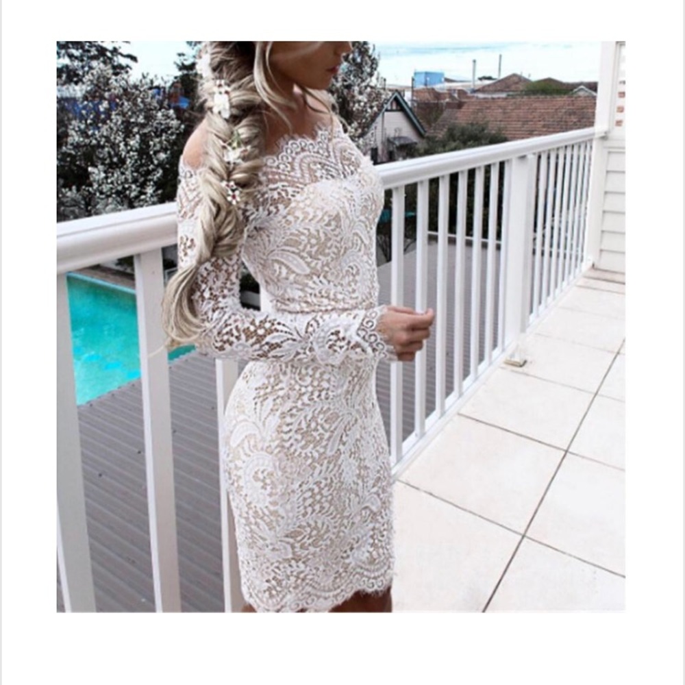 Never Worn!! Adel Paris Monica White Lace Dress